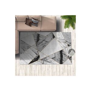 Classique Gris Patchwork Détail Numérique Imprimé Tapis Rectangle Couloir Motif pour Chambre Entrée ou Salon Décor - Product Image 3