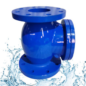 Clapet <span class=keywords><strong>anti</strong></span>-<span class=keywords><strong>retour</strong></span> en fonte à bride DN150-DN500 personnalisé ANSI DIN BS JIS PN10 pour revêtement époxy <span class=keywords><strong>anti</strong></span>-refoulement de gaz d'eau industrielle - Product Image 1