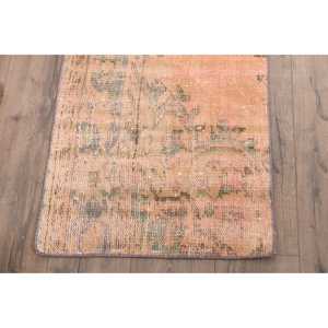 Vintage 1.8x3.5 ft Rug, Turkish Rug, <b>Brown</b> Moroccan <b>Wool</b> Rug - Product Image 2
