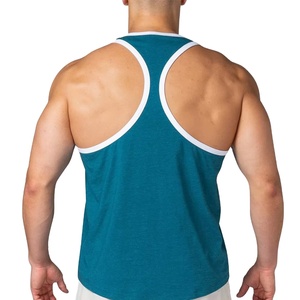 Custom Logo <b>Men</b>’s Y-Back Tank Top Breathable Knitted Fitness <b>Singlet</b> <b>for</b> Gym & Athletic Wear - Product Image 5