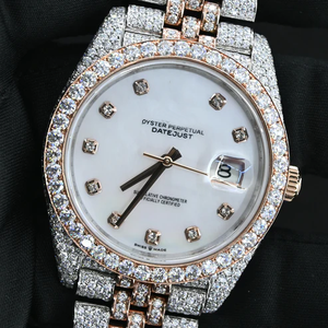 Lujo de la mejor calidad para reloj AP Dial de zafiro VVS Clarity Moissanite Diamond Resistente al agua Acero inoxidable Moda antigua - Product Image 3