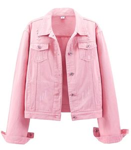 <b>Top</b> Selling Women Denim Jacket Light Wash Patch Sleeve Jean <b>Coat</b> Casual Fall Fashion Outerwear Denim Jacket - Product Image 1