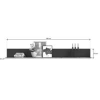 Estantes de pared de aglomerado Mason German Design Livingroom X12B8W02 en imitación de roble Nox 324x200x47cm