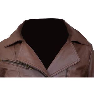 Chaqueta de Motocicleta de Cuero PU 100% Genuino, Hecha a Medida, de Primera Calidad para Mujer, Elegante, con Estampado Frontal, Cortavientos, para Invierno - Product Image 6
