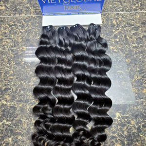 VIETGLOBAL 100% Color Natural Extensiones de cabello crudo Venta al por mayor Cinta de trama de onda natural Grado de cabello Cabello virgen - Product Image 1