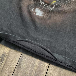 Haute qualité 100% coton hommes T-Shirt motif solide conception personnalisée coupe régulière poids lourd haut GSM cou épais sérigraphié - Product Image 6