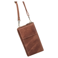 Portefeuille de voyage vintage en cuir véritable avec fermeture éclair, poche à monnaie, passant de ceinture et blocage RFID, pochette élégante faite à la main