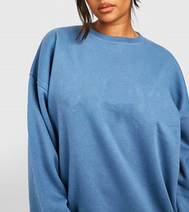 Sudadera Larga de Invierno para Mujer, Ligera, Transpirable, de Talla Grande, con Interior de Forro Polar Cálido, Mezcla de Algodón Suave, Corte Holgado - Product Image 3