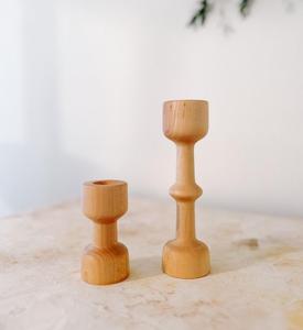 Bougeoir en bois d'acacia de qualité créative Bougeoir en bois de dessus de table d'hôtel luxueux pour la décoration de Noël à la maison - Product Image 2