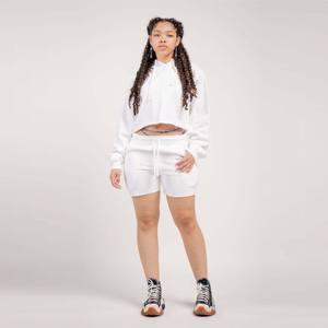Ensemble haut court et short en polaire pour femmes-Vêtements de détente deux pièces doux et confortables, idéaux pour une tenue décontractée et un confort quotidien - Product Image 1
