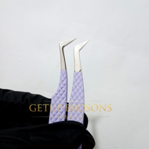 Pince à épiler pour cils GETUP BROSONS IMPEX de haute qualité en acier inoxydable 10 mm, pointe en fibre antistatique et antimagnétique, préhension parfaite, volume optimal - Product Image 1