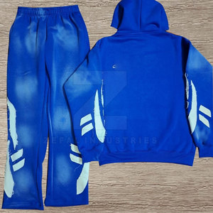 Service OEM – Nouveauté : Ensembles de survêtements pour hommes, grande taille, à capuche, 100 % coton, écologiques, respirants et légers – Vente Flash - Product Image 2