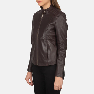 High Quality Women Motorcycle Jackets Custom Made Stylish Genuine Leather Outerwear for Winter and Autumn Fashion <b>Coats</b> - Product Image 2
