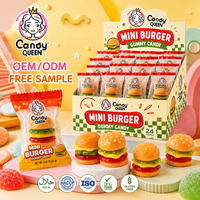 Gomitas de Hamburguesa, Dulces de Gelatina Suave con Forma de Mini Hamburguesa, Empaque a Granel, Empaque Personalizado, Caramelos de Dibujos Animados Multicolores