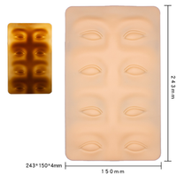 Peau artificielle réutilisable de visage de silicone souple 3D coussinet sourcil pratique permanente peau Microblading tatouage approvisionnement pratique fausse peau