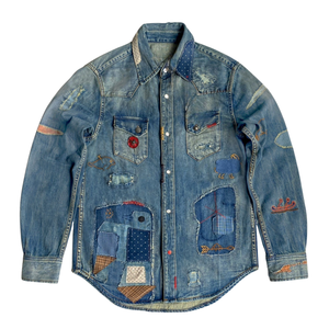 Veste en jean pour homme Rexpro, luxe, lourde, personnalisée, vintage, lavée, avec des patchs, avec votre design - Product Image 1