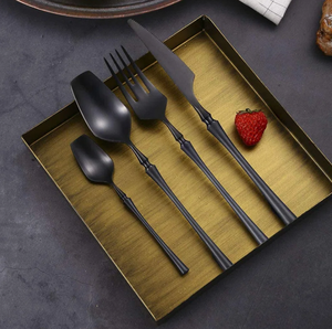 Mới nhất thiết kế thép không gỉ thiết lập dao kéo Bộ đồ ăn đám cưới tổ chức sự kiện Flatware đặt bữa ăn tối dao muỗng ngã ba nhà hàng trang trí nội thất - Product Image 1