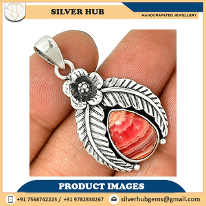 Bijoux pendentifs en argent sterling 925 les plus chauds à vendre au meilleur prix pendentif fait main pendentif rhodochrosite un cadeau significatif - Product Image 4