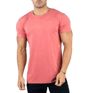 T-shirts de sport décontractés en microfibre pour hommes, haute qualité, séchage rapide, respirants, meilleur design, t-shirts unis 100% coton, OEM - Product Image 5