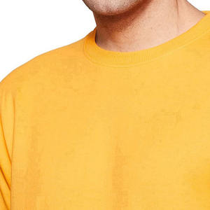 Sweat-shirt le plus exigeant pour hommes Sweat-shirt uni de couleur jaune Sweat-shirt en tissu tricoté respirant et durable pour hommes - Product Image 4