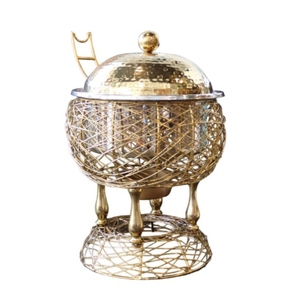 Top Quality Stainless Steel Casserole With Rattan Design Holder <b>Food</b> <b>Warmer</b> Chafing Dish For <b>Buffet</b> And Parties Factory Price - Product Image 5