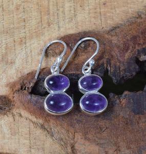 Boho Style 925 Sterling <b>Silver</b> Amethyst Gemstone <b>Earrings</b> Jewelry Handmade <b>Silver</b> <b>Earrings</b> Jewelry For Women <b>Wedding</b> Gift For - Product Image 4