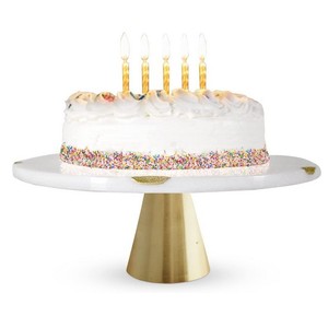 Cadeau de Noël marbre naturel avec support en bois support à gâteau et support à dessert outils rond créatif moderne gâteau et pâtisseries - Product Image 1