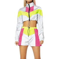 Ensembles de survêtements légers en nylon à capuche imprimés, coupe-vent, séchage rapide, style streetwear, faible MOQ, prix abordable
