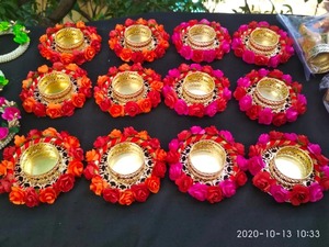 Portavelas redondo de Metal indio tradicional para luces de té, bodas perfumadas, decoraciones de Diwali, favores de devolución, regalos de Acción de Gracias - Product Image 5