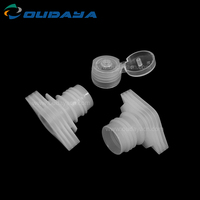 Capuchon supérieur de bec en plastique de 16mm avec capuchon supérieur rabattable pour le désinfectant pour les mains pochette de bec d'emballage liquide