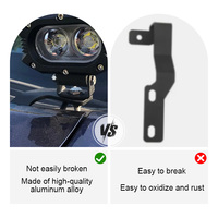 Support de montage pour éclairage de capot Ditch Hinge, support de montage pour projecteur de travail LED auxiliaire tout-terrain pour Toyota 4Runner 2010+