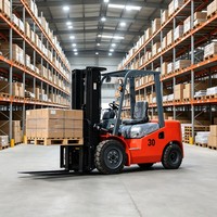 Chariot élévateur diesel tout-terrain LEITENG 3,5 tonnes 4x4, chariot élévateur lourd pour la logistique des conteneurs et la manutention industrielle