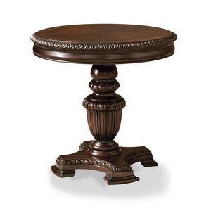 Support à gâteau rond sur pied en bois d'acacia fait à la main avec motifs, passe au lave-vaisselle, pour servir des gâteaux et des fruits - Product Image 5