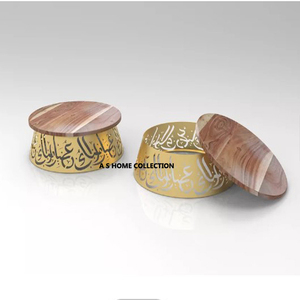 Grand présentoir à gâteaux décoratif de style unique pour mariage moderne avec base en métal doré - Product Image 6