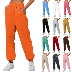 Pantalon de jogging à la cheville pour femmes, taille haute, pantalon de survêtement en molleton de coton, marque privée, pantalon de survêtement pour femmes - Product Image 3