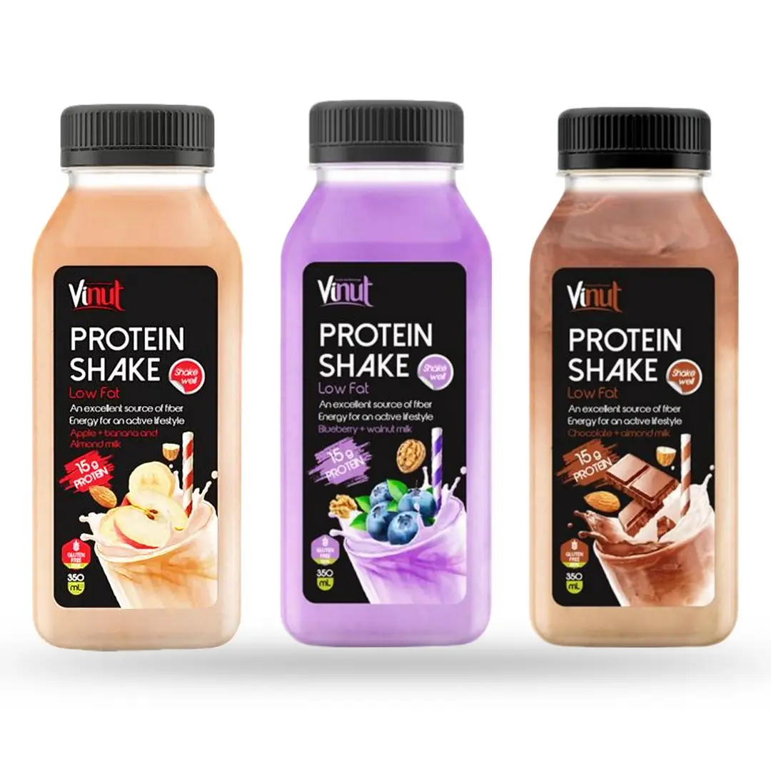 Protéine Milk Shake Pomme & Banane Amande, 350ml 15g Protéine, 0g Sucre Ajouté, Sans Lactose, Échantillon Gratuit, Fournisseurs En Gros