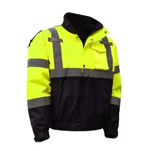Uniforme de Trabajo Industrial al por Mayor, Ropa de Seguridad de Alta Visibilidad, Chaqueta Reflectante Impermeable de Poliéster, Ropa de Trabajo para Exteriores Unisex - Product Image 2