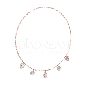Collier en argent sterling 925 à la mode avec des diamants cultivés Leb Fashion Fine Jewelry pour les mariages et les cadeaux de fiançailles - Product Image 6