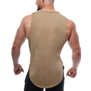 Wholesale Quick Dry Breathable Tank Top for <b>Men</b> Knitted Sporty Sleeveless Workout Wear <b>stringer</b> <b>vests</b> with silicon printing logo - Product Image 5