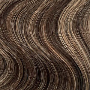 ต่อผมเรมี่แบบเส้นตรง 8 นิ้ว สีน้ำตาลเข้มผสมสีบลอนด์ธรรมชาติ - Product Image 3