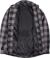 Camisa de motociclista de franela reforzada con Kevlar para hombre OEM Premium, chaqueta de motociclista a cuadros resistente al agua con bolsillos utilitarios