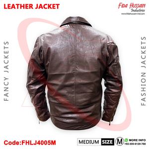 แจ็คเก็ตหนังวัวบริสุทธิ์สําหรับผู้ชายเพื่อความอบอุ่นและความปลอดภัยสูง แจ็คเก็ตหนังกันลมคุณภาพสูงในการออกแบบที่กําหนดเอง - Product Image 4