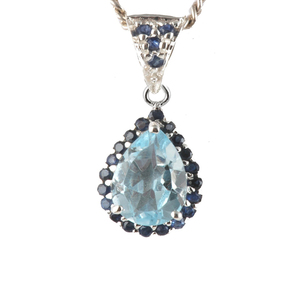 Collier pendentif topaze rose améthyste en argent sterling 925 naturel personnalisé au design de luxe bijoux - Product Image 3