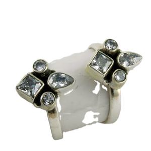 Magnifiques bagues d'orteils en argent Sterling 925 CZ blanc, bijoux en argent Sterling 925, export et fabricant - Product Image 1