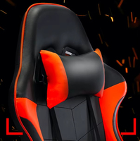 Chaise de bureau gaming ergonomique exécutive en cuir PU, réglable électriquement en hauteur, avec vérin à gaz 3 positions et base pivotante, style européen