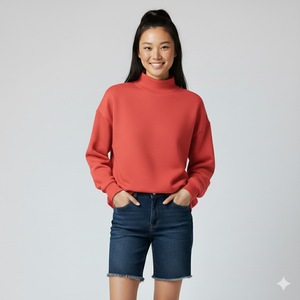 Sudadera de Invierno Personalizada con Logotipo para Mujer, Mezcla de Poliéster/Algodón, 380g, Cuello Alto, Ecológica, Impresión Serigráfica Frontal, Estilo Urbano, para Hermandades - Product Image 1