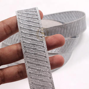 Garniture de tresse de dentelle de gallon d'argent damas pour uniformes de cérémonie dentelle d'infanterie colorée personnalisée à vendre - Product Image 3
