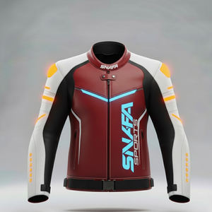 Blouson de moto en cuir de haute qualité pour homme, grande taille, nouvelle arrivée, coupe-vent, fermeture éclair, respirant - Product Image 1