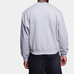 Jersey de cuello redondo de corte regular de invierno para hombre, sudadera con logotipo personalizado frontal, estampado Digital, patrón sólido, punto de algodón 100% - Product Image 5