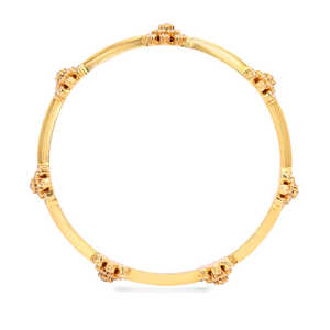 Bracelet élégant en or 22 carats avec diamants Avantika Bracelet luxueux avec diamants éblouissants - Product Image 3